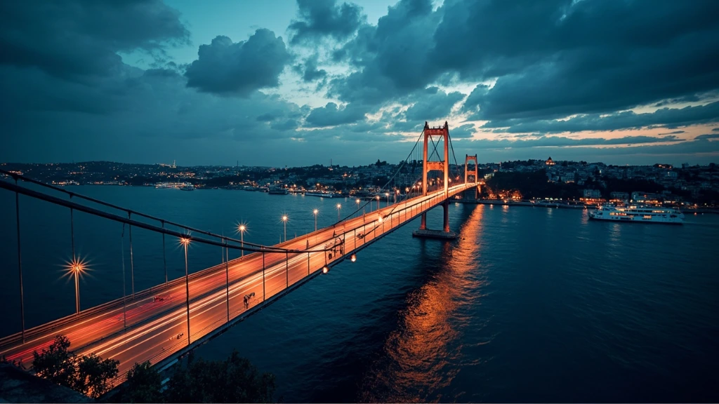 İstanbul Boğazı'nda akşam haber fotoğrafı